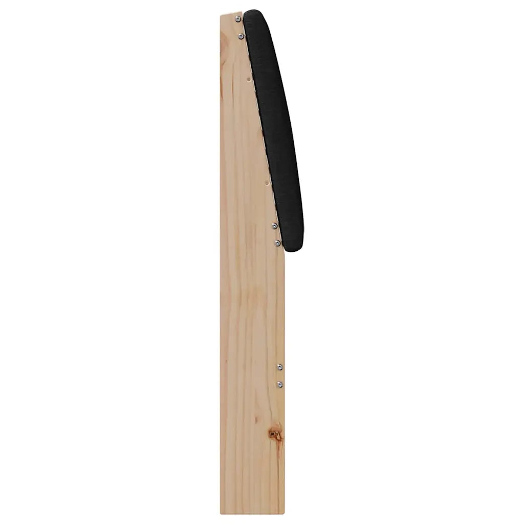 Testiera | Testata imbottita Nero 140 cm Pino massello