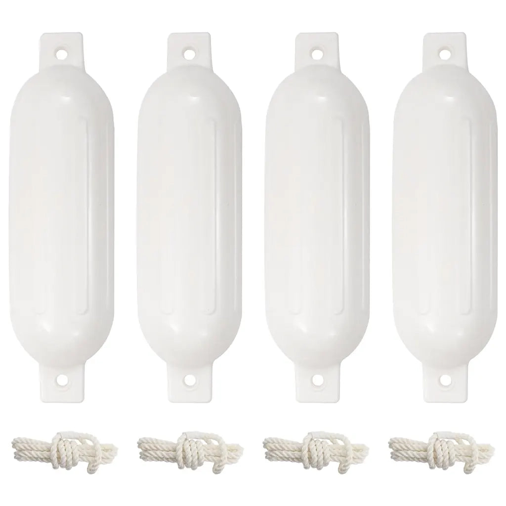 Paraurti per Gommone 4 pz Bianchi 51x14 cm in PVC CFW3818572