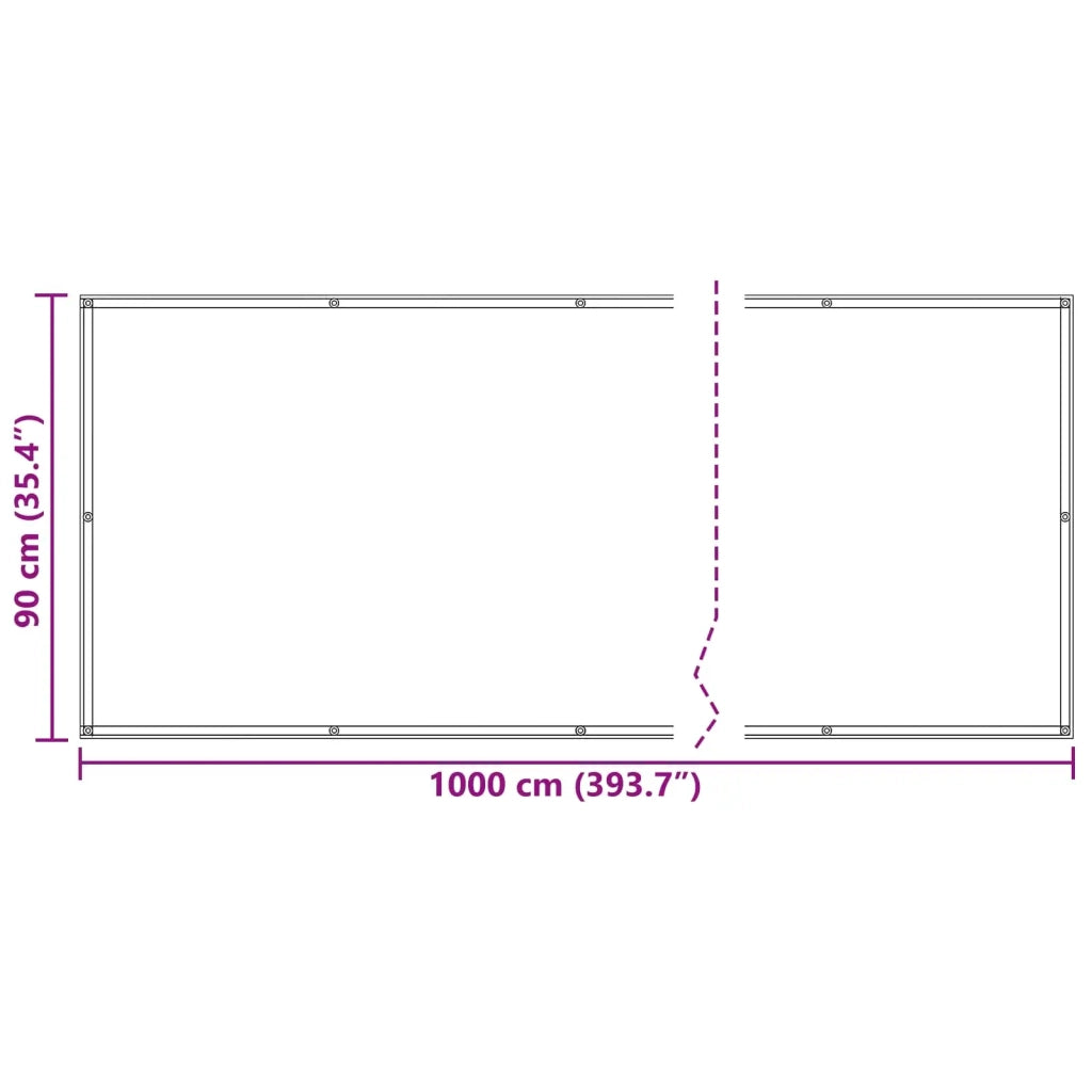 Schermo da balcone-Pannello per balcone Borgogna 90 x 1000 cm