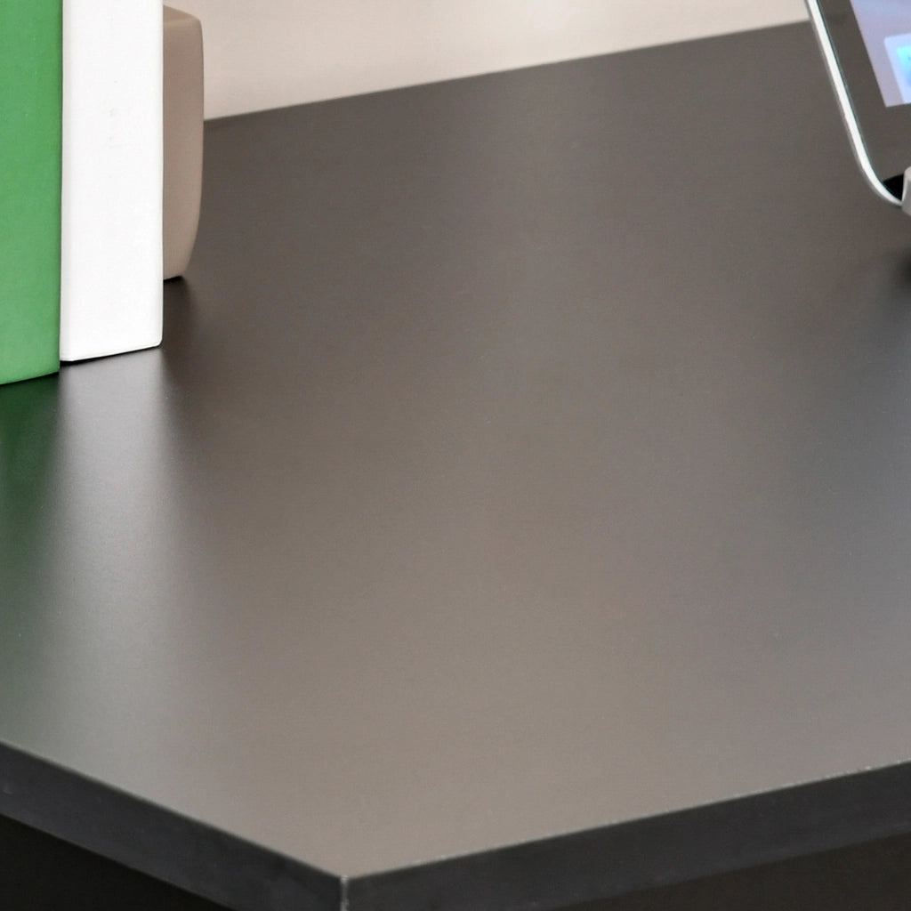 Scrivania Computer con Cassetti e Ripiani ¨C zephmum ¨C Nero 120x55x120 cm