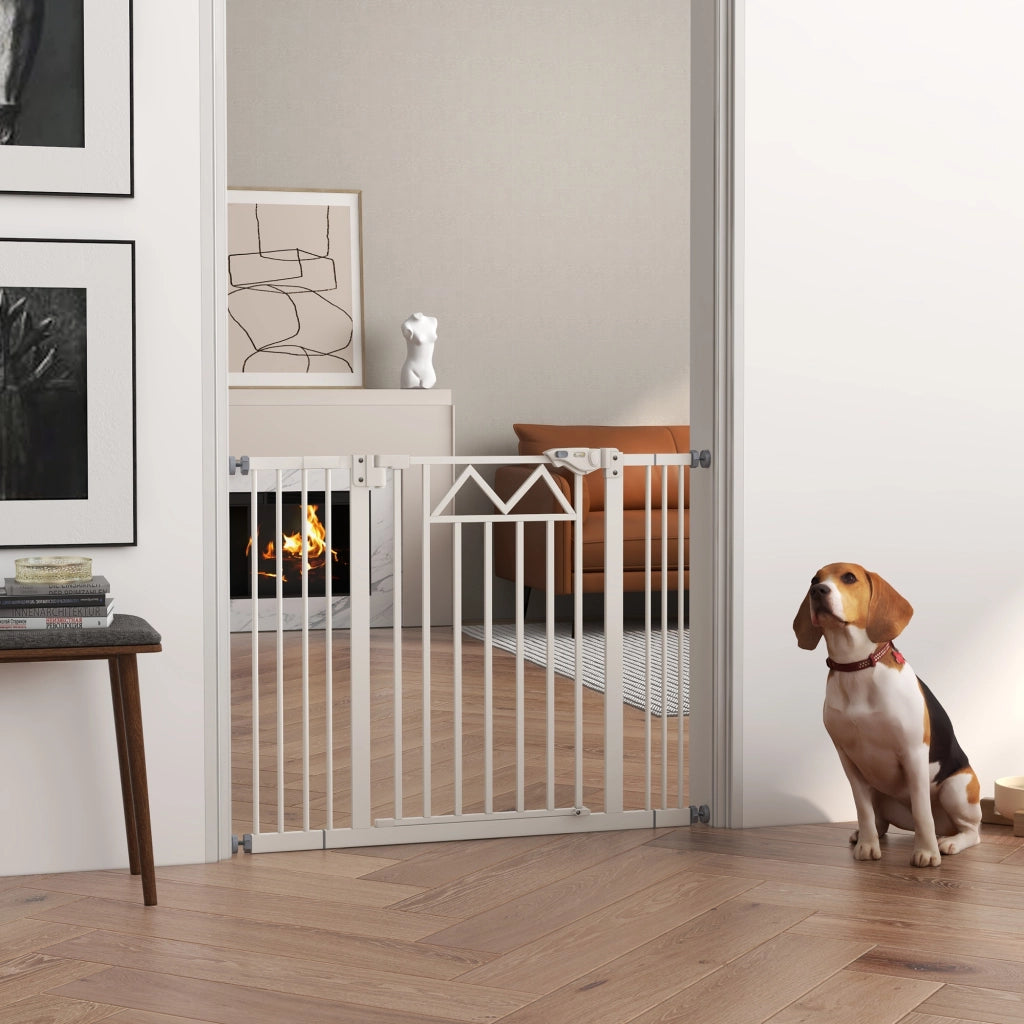 Cancelletto per Cani ¨C Minimal ¨C Bianco Acciaio 74-100x76 cm