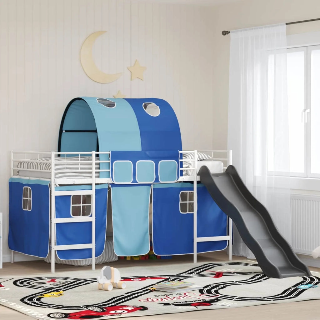 Struttura del letto loft per bambini Bianco e Blu 100 x 200 cm 42020862