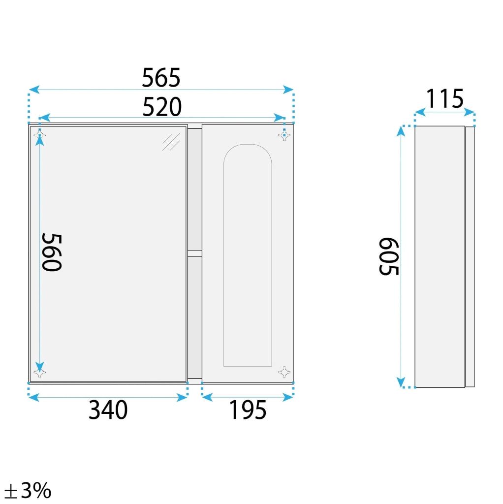 Set Di Mobili Da Bagno Con Lavabo Denver 60cm Grey