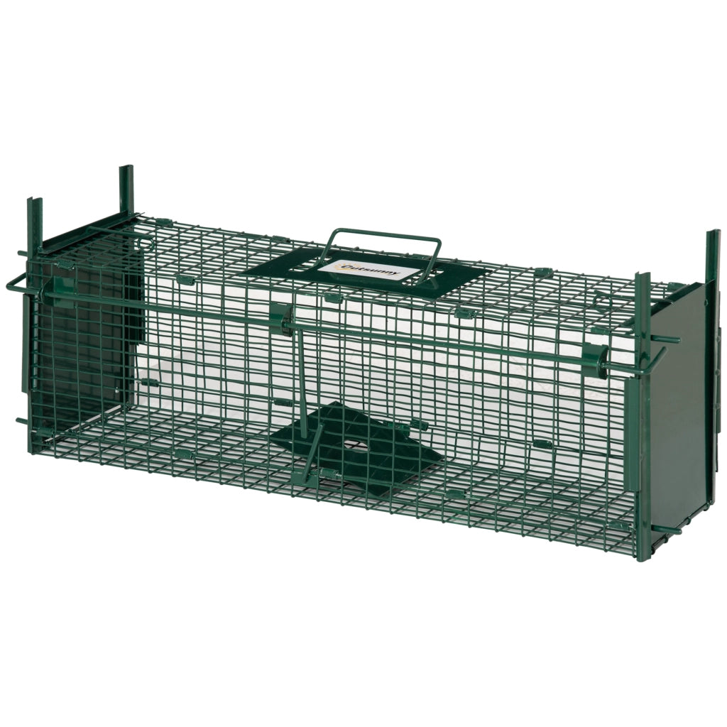 Trappola per Animali Vivi ¨C Xylo ¨C 60x18x20cm Verde Scuro Doppia Porta