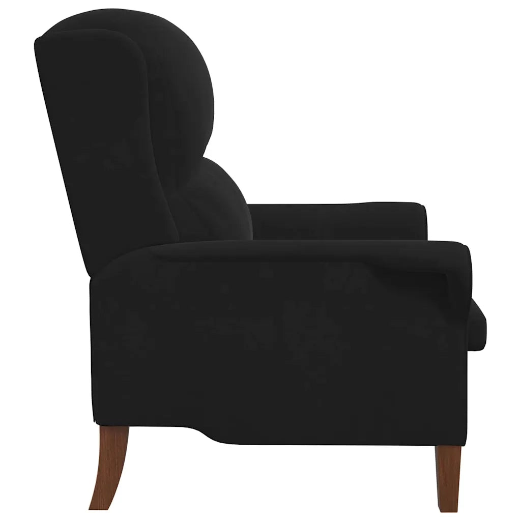 poltrona Nero 76 x 94 x 102 cm Velluto