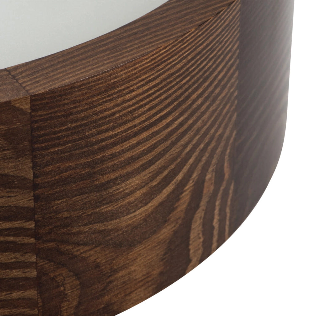 Plafoniera Kanlux Jasmin rotonda legno wengé 28cm E27