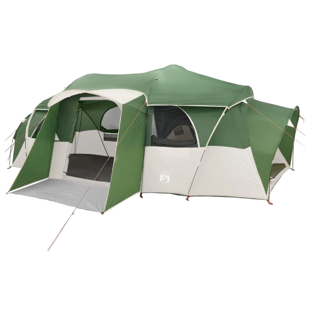 Tenda familiare con telo da pioggia resistente all'acqua Verde