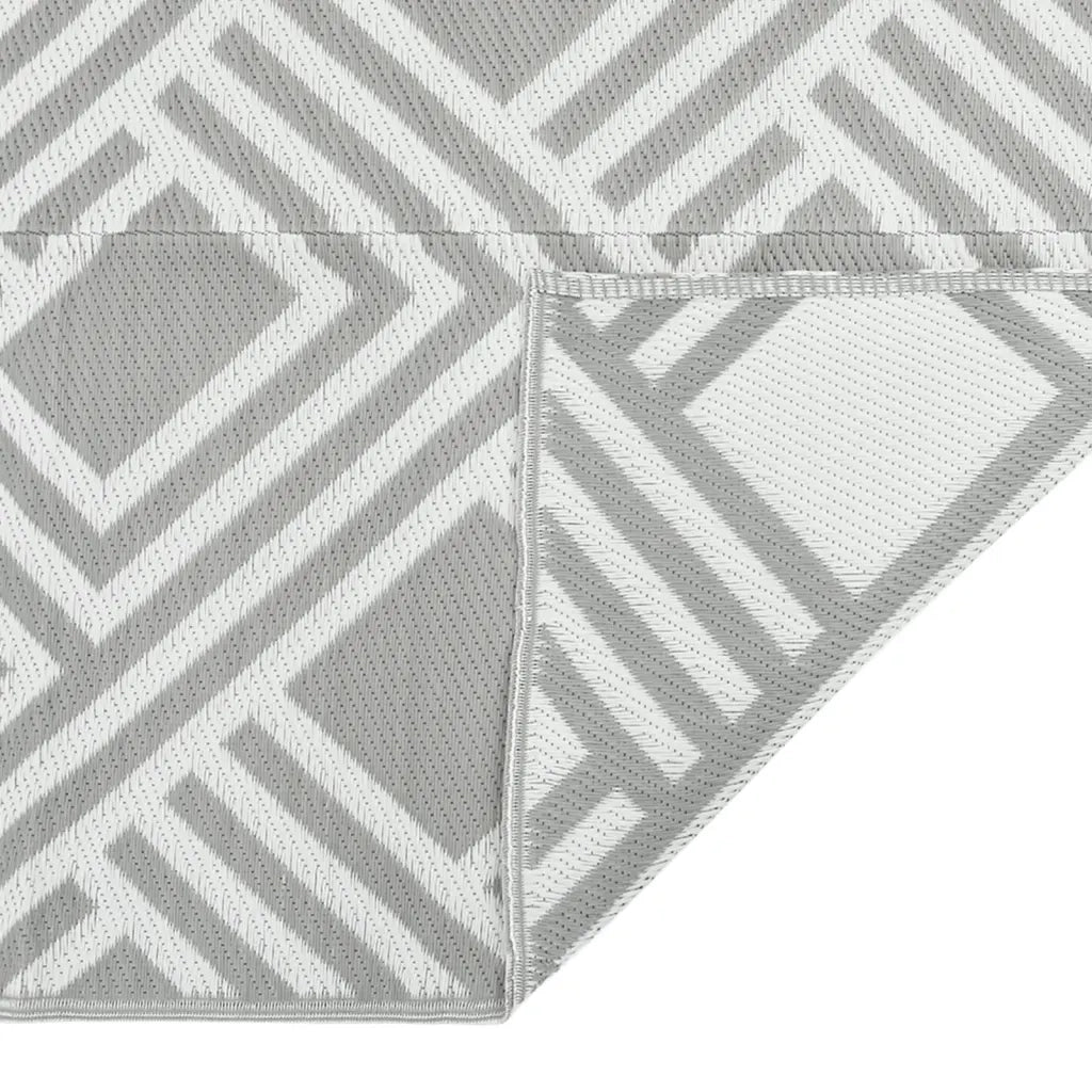 Tappeto da Esterni ARAKIL Grigio 80x150 cm in PP 368561