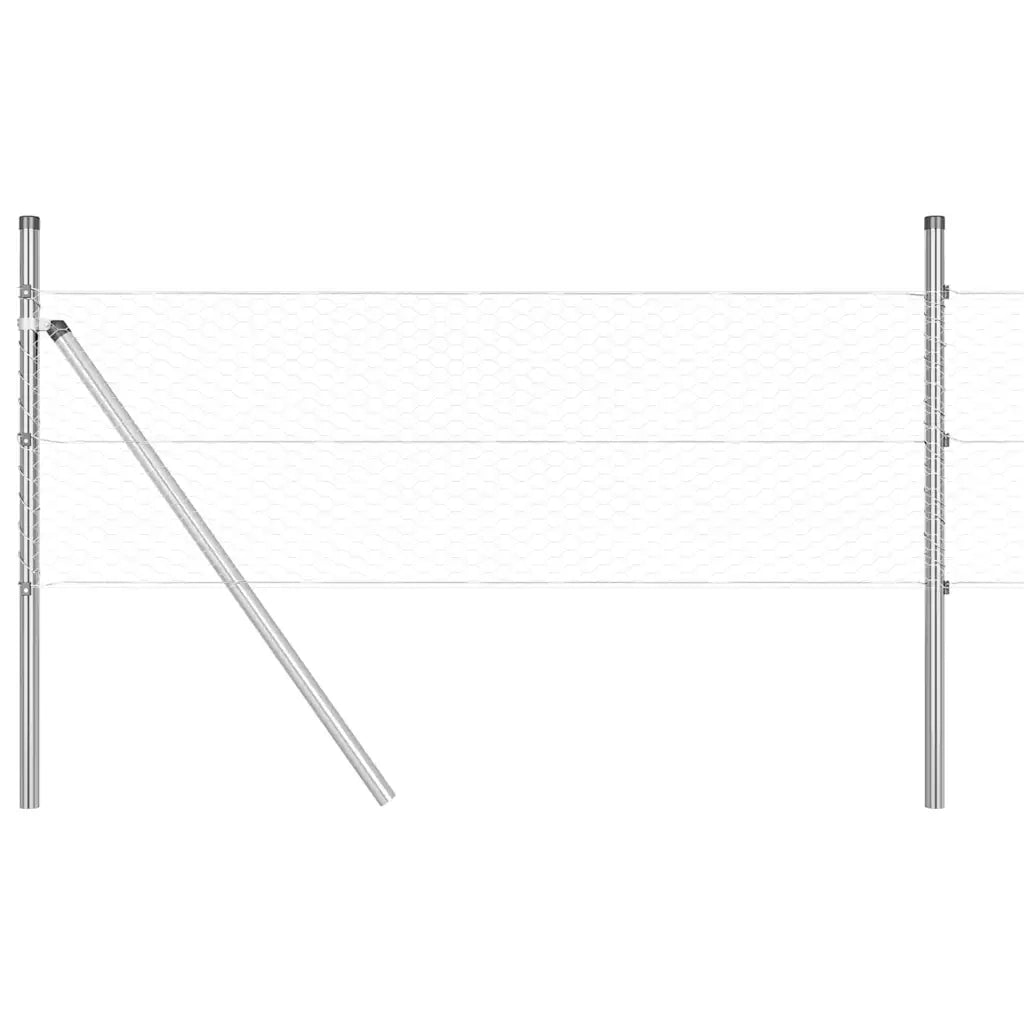 Palo della recinzione Argento 50 x 0,8 m (rete da 25 mm)