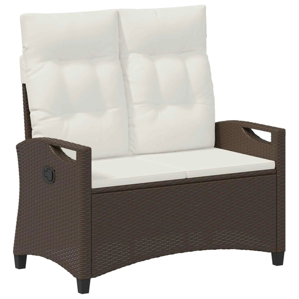 Panchina da giardino Marrone e Crema 105 x 60 x 112 cm