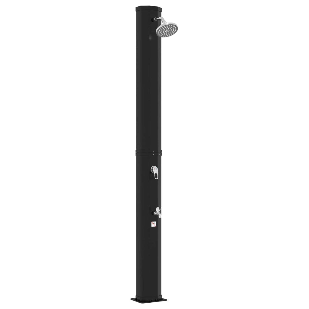 Doccia solare con testa doccia e rubinetto 40 l Nero 42039812