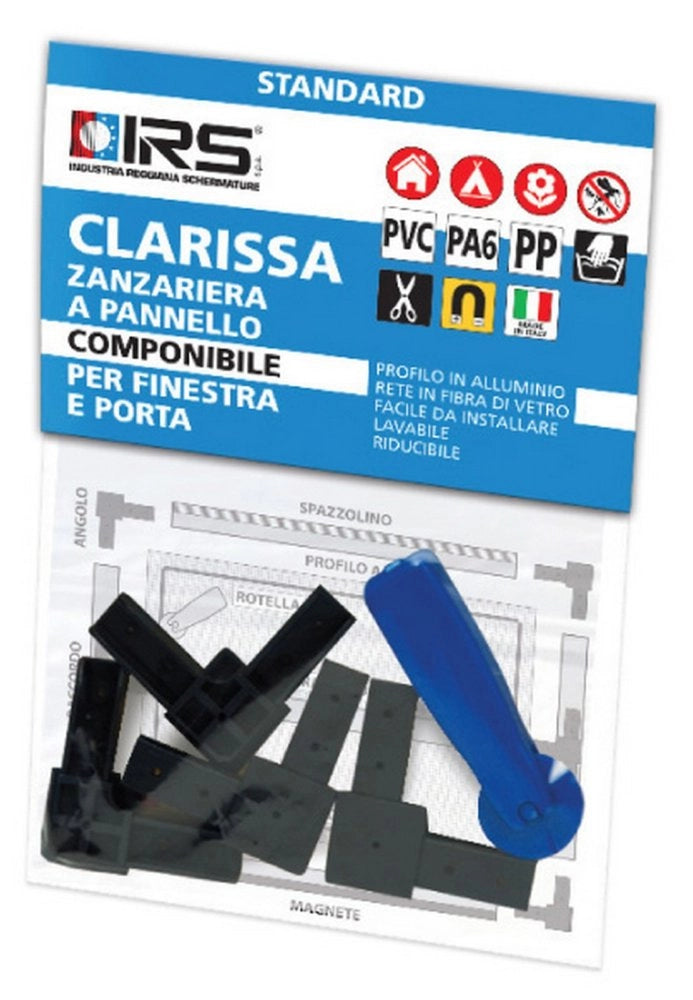 1pz zanzariera irs clarissa bl 4 angoli + rotella cod:ferx.33141