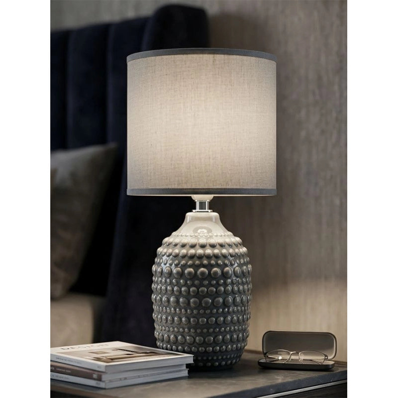Lampadelle A Da Comodino Points Grigia cm ø 15x30,5