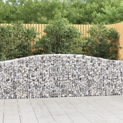 Cesti Gabbioni ad Arco 6 pz 400x30x80/100 cm Ferro Zincato 3145817