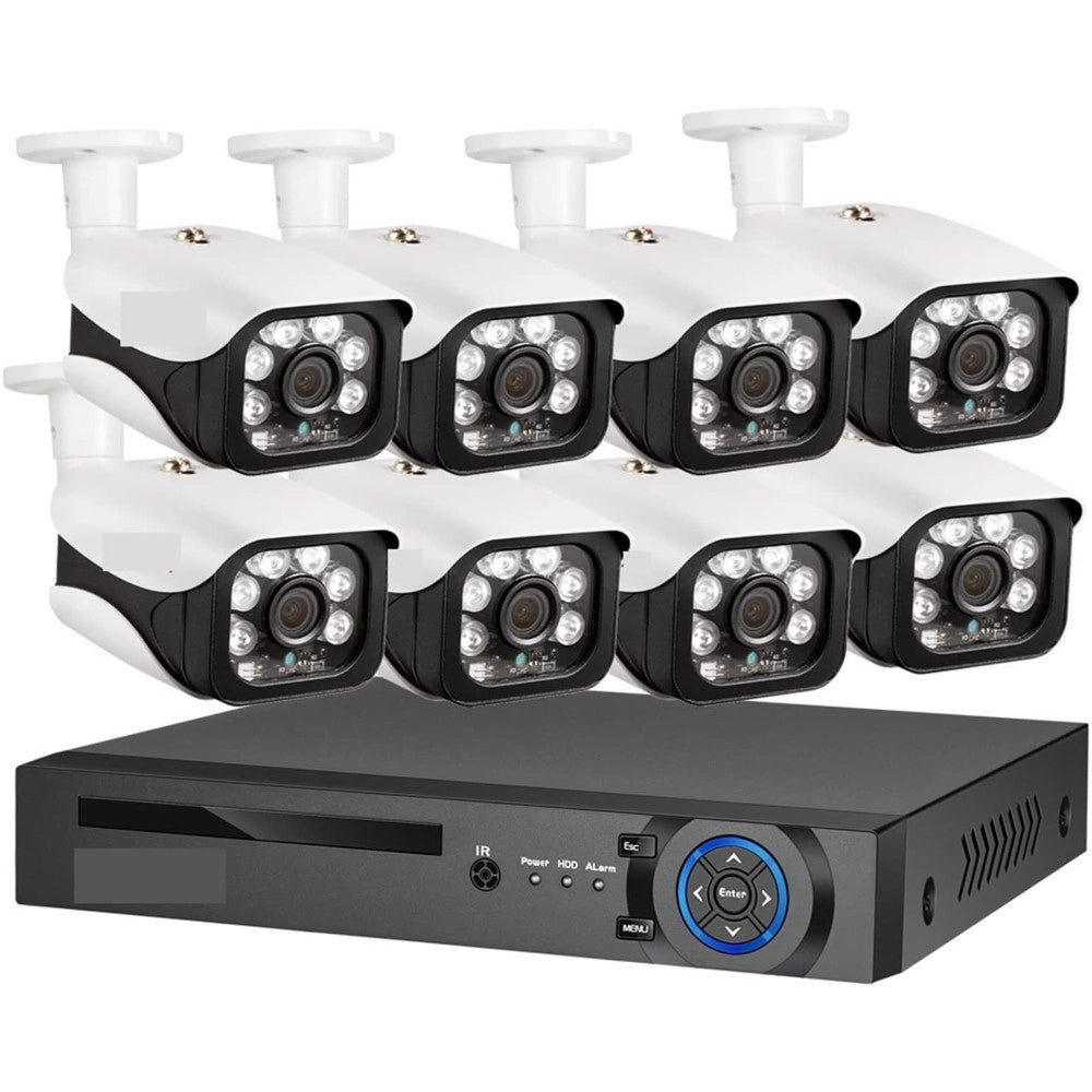 Trade Shop - Set Sistema Di Registrazione Sicurezza Cctv Hd Q-s80 Con 8 Canali Telecamere 4k -