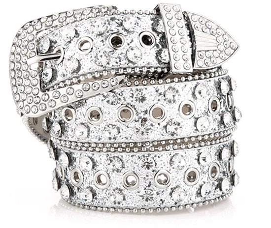 Cinturini in PU con pietre strass per donne e ragazze