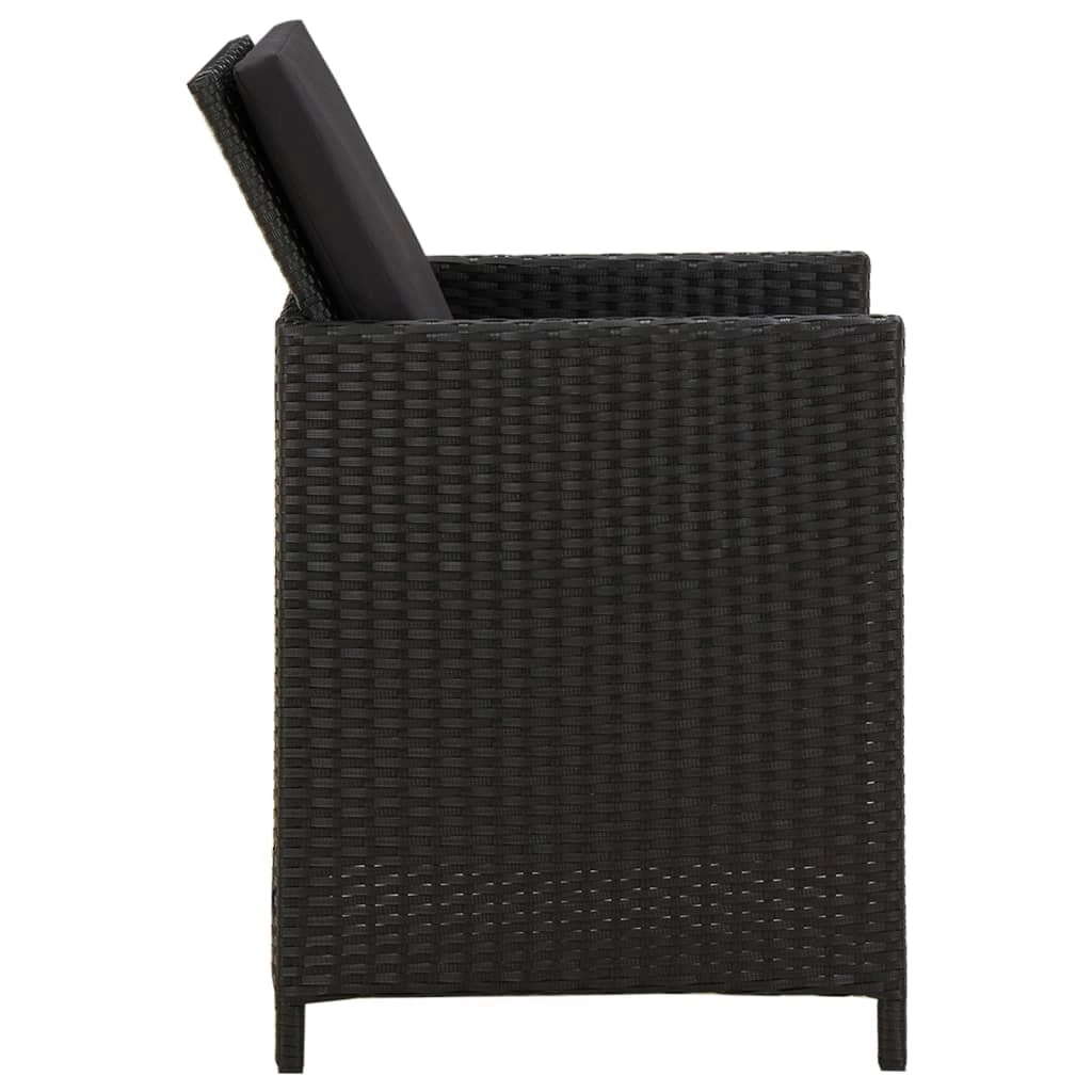 Set da pranzo da esterno a 3 pezzi nero con cuscini 02_0014140