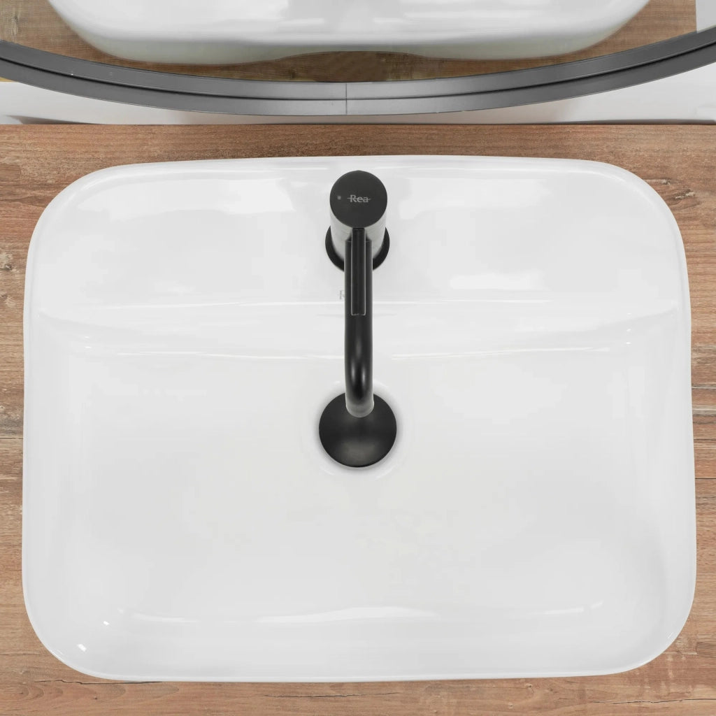 Lavabo Da Appoggio Rea Martina White