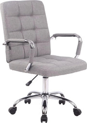 Sedia da Ufficio Esterna Moderna con Luce Grigia Corene - Tela - Sedia Ergonomica - Sedia da Ufficio - Adattabile - Per Adulti