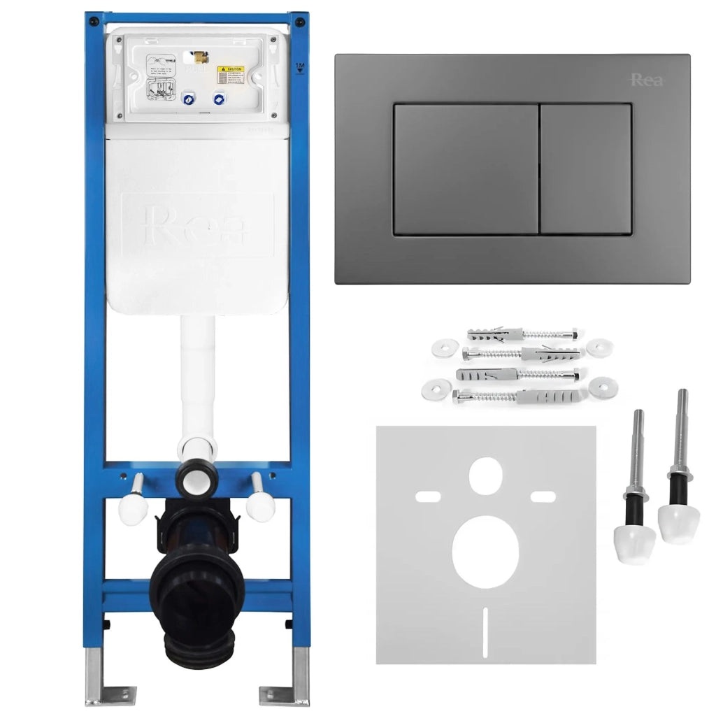 Set Telaio Da Incasso Per Wc Slim 024n Con Pulsante J Titan
