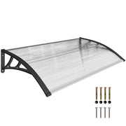 Pensilina Policarbonato ¨C Xylo ¨C Trasparente 110x60x18cm Alluminio Esterno Porte Finestre