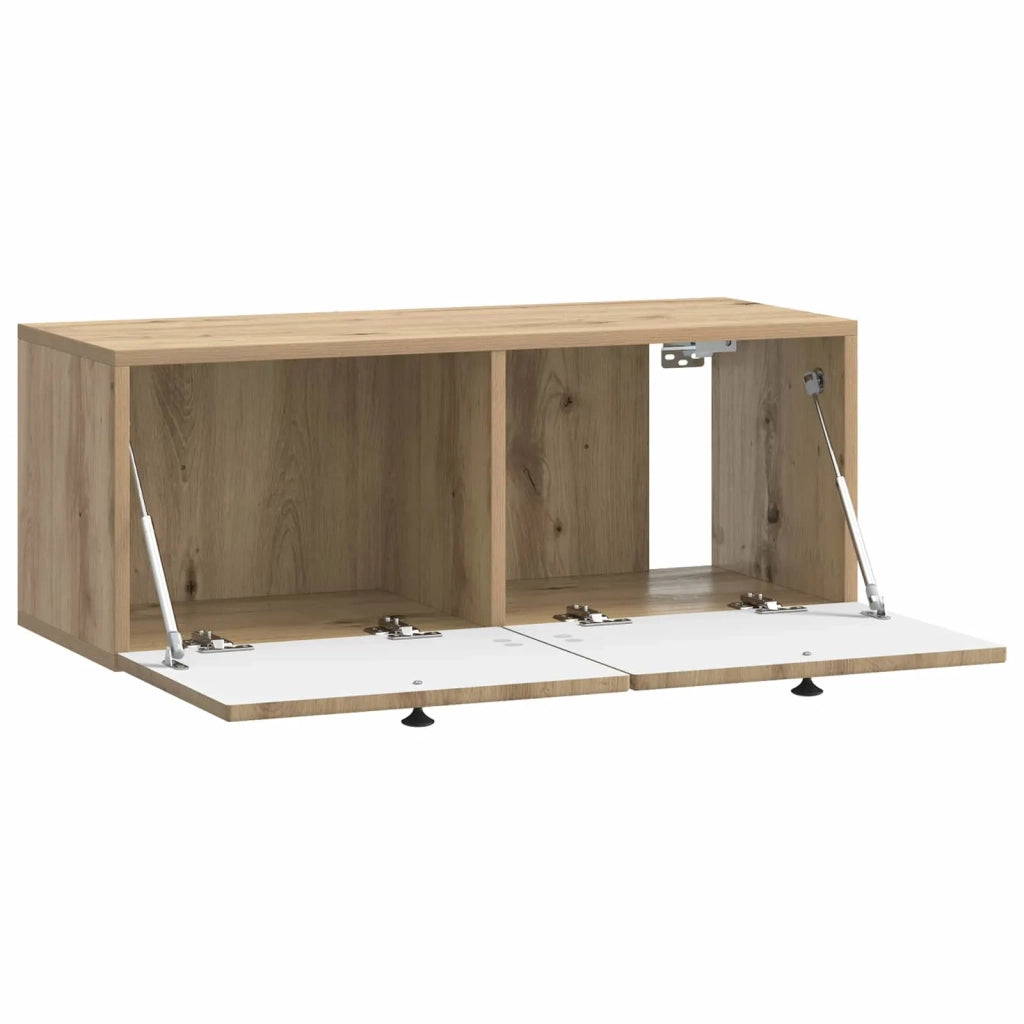 Mobile TV da Muro | Armadietto TV | Mobile Porta TV Rovere Artigianale 78,5 x 31 x 30 cm