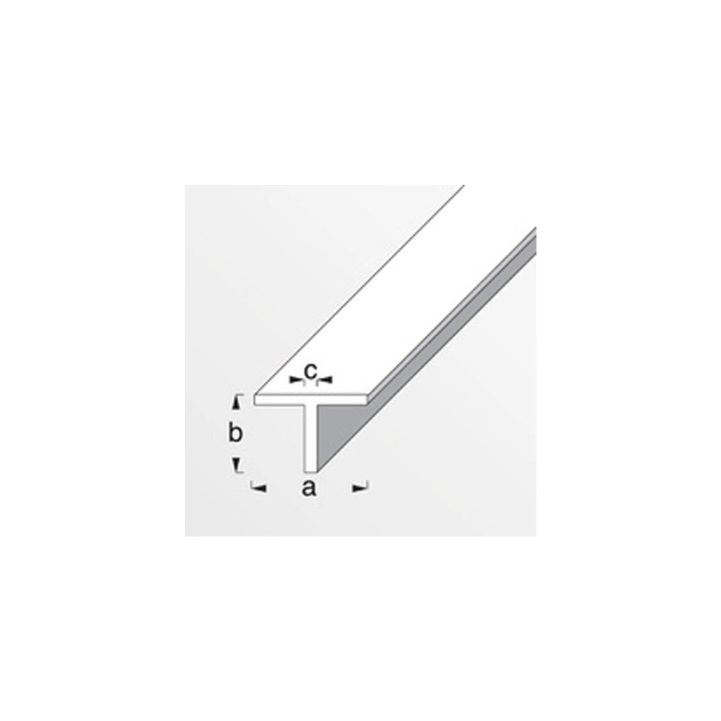 PROFILO ALLUMINIO A T ALLUMINIO ARGENTO 20x20 mm 1mt