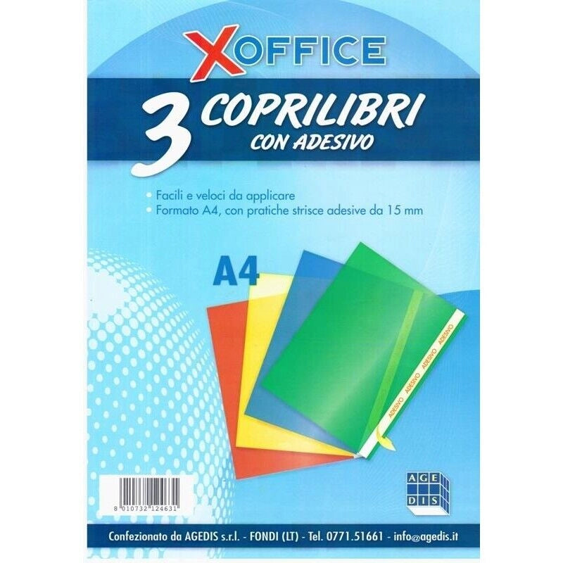 COPRI LIBRO BUSTA 3 PZ FORMATO A4