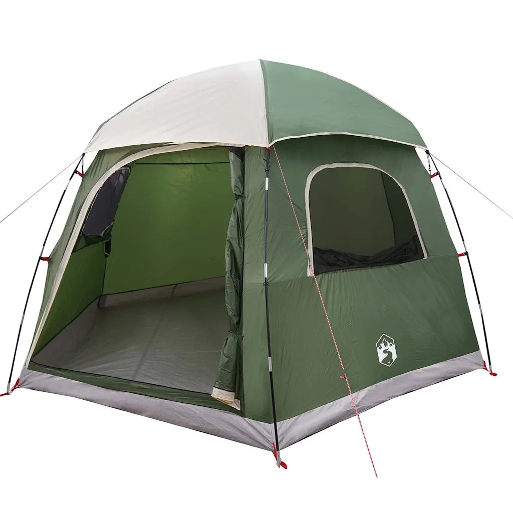 Tenda Familiare Igloo per 6 Persone Verde Impermeabile