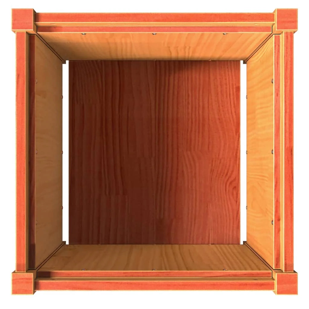 Fioriera aiuola rialzata fioriera aiuola giardino terrazza set da 2 cerata legno massello di pino marrone 02_0039064