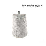 Trade Shop - Tronco Colore Bianco Base Supporto Per Albero Di Natale Effetto Legno Diam.27 -