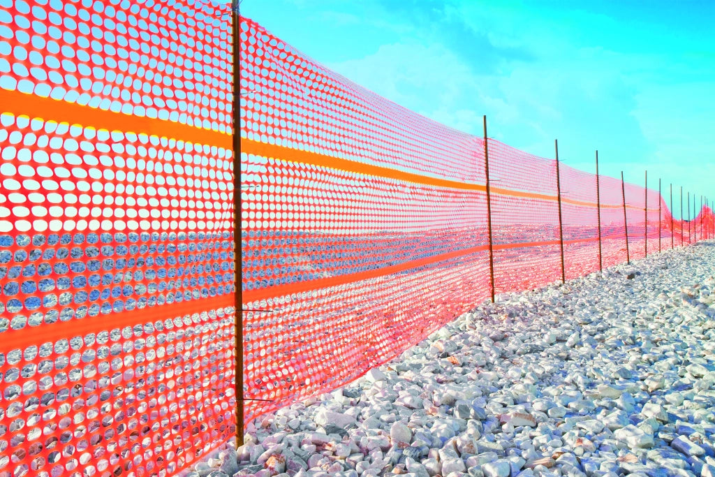 Confine RETE DA CANTIERE Maglia 100x25 - mt.  1x50 Col. Arancio