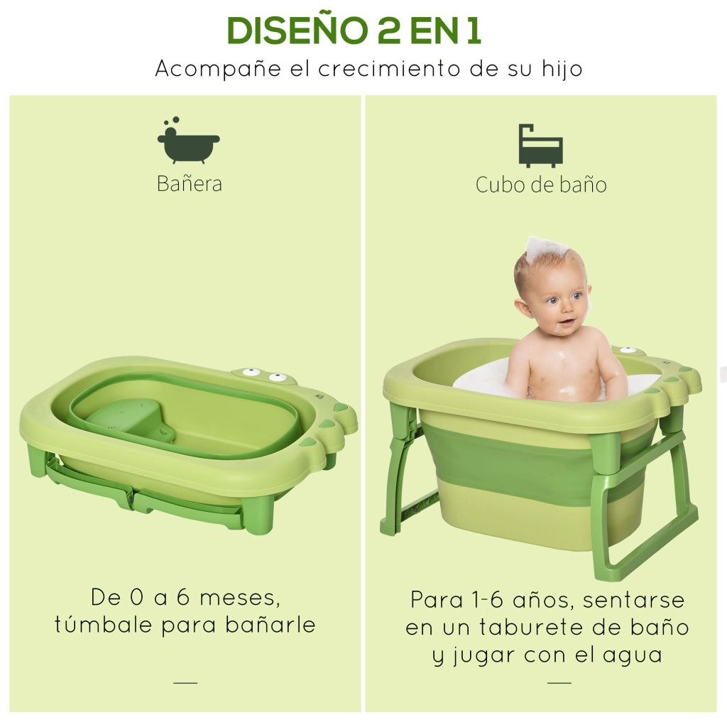 Vasca da bagno pieghevole per bambini ¨C Minimal ¨C 75x55x43 cm verde