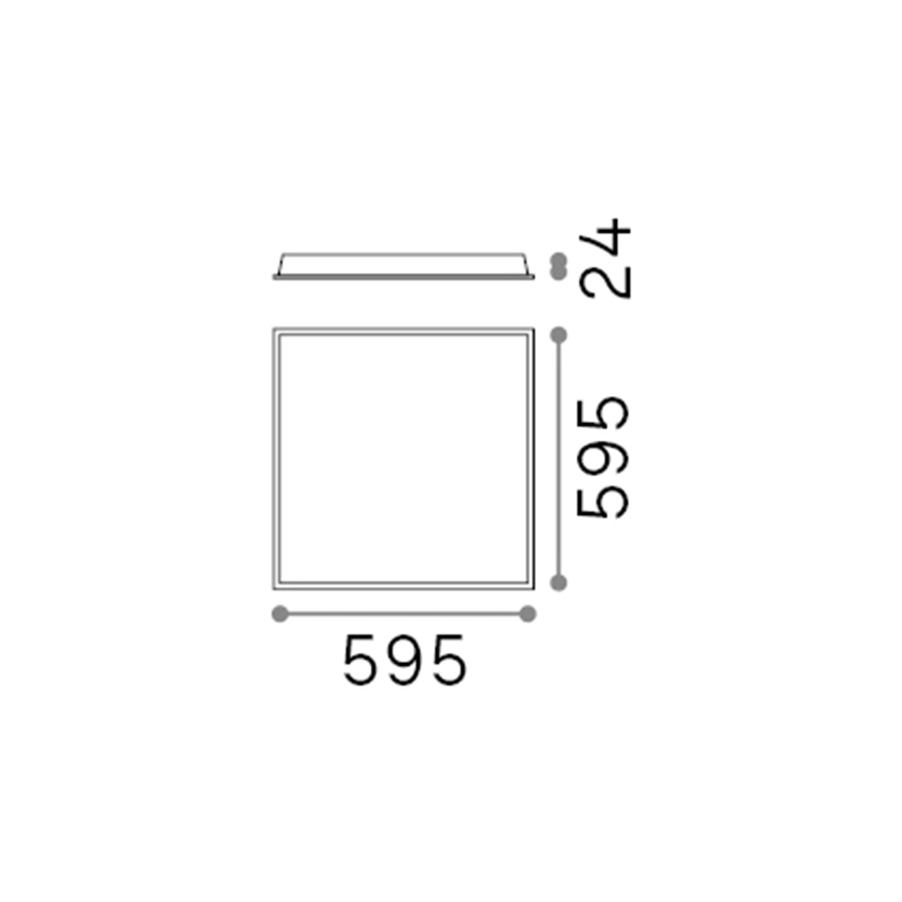 Pannello Led Panel Alluminio Bianco Led 40W 3000K Luce Calda Cri90