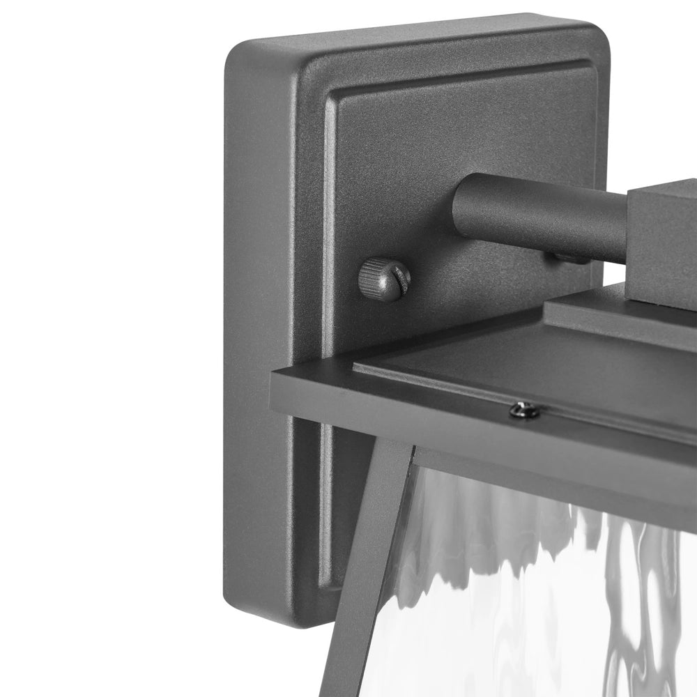 Applique LED da Esterno in Metallo Nero Stile Tradizionale