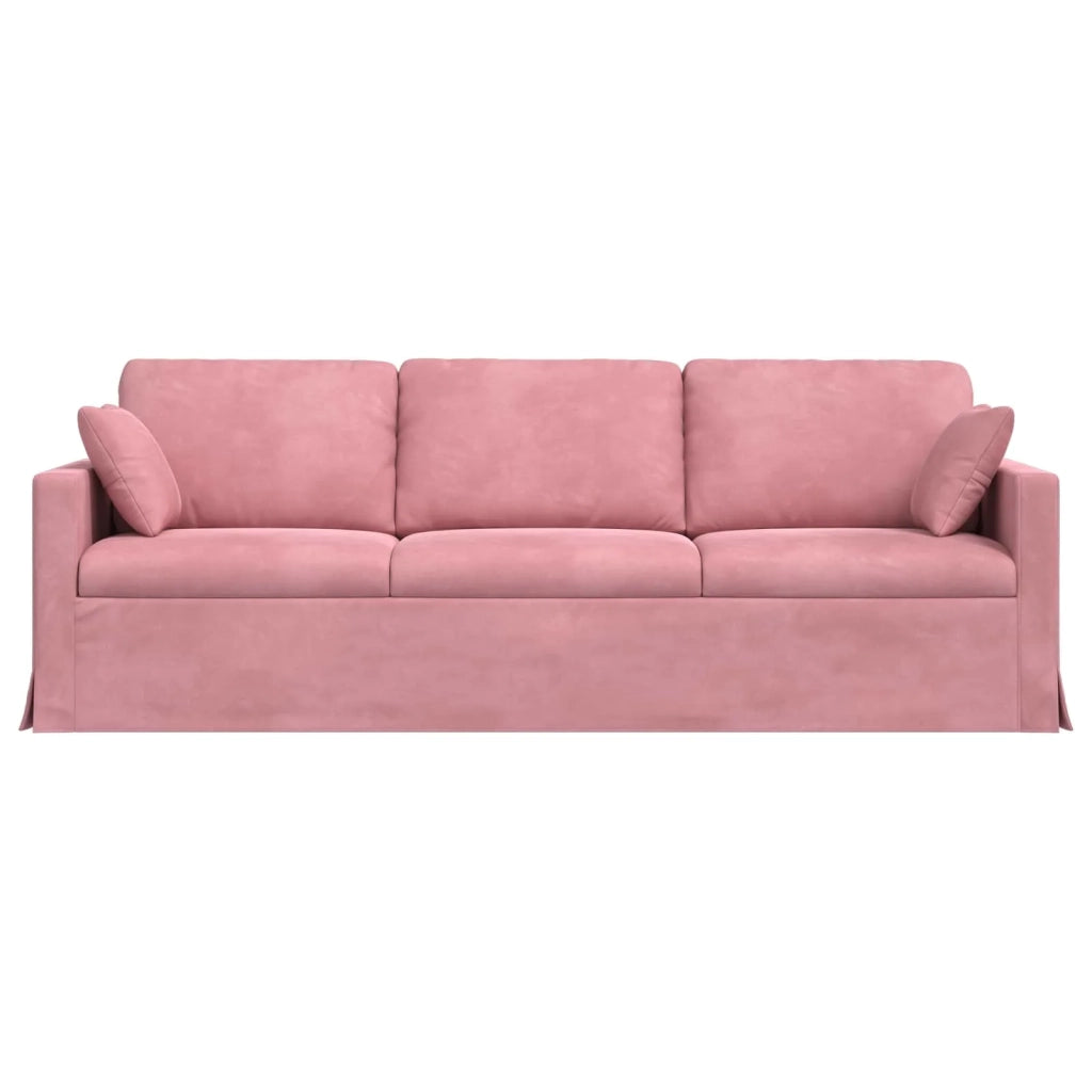Divano Rosa 228 x 78 x 80 cm Velluto