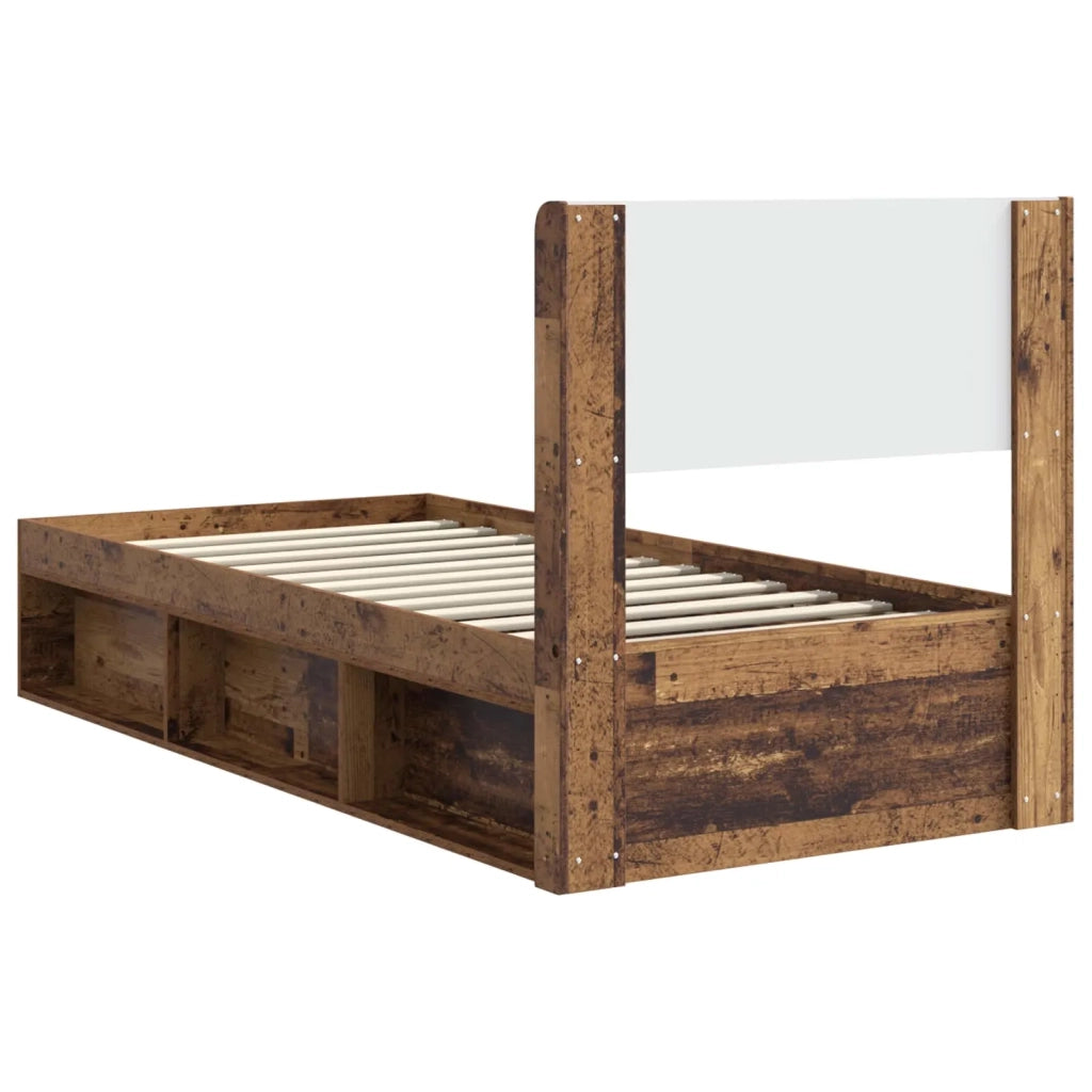 Struttura del letto con stoccaggio e testata Legno antico 3414273