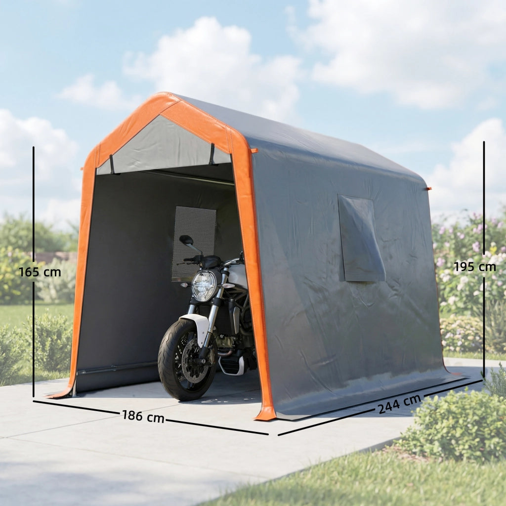 Garage Portatile per Auto ¨C Minimal ¨C Grigio 240x180 cm