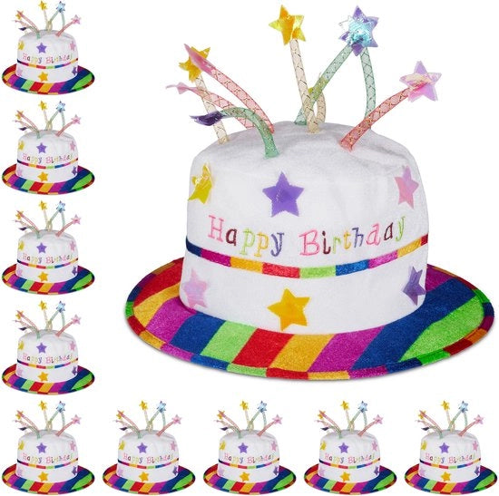 Cappello da compleanno in peluche