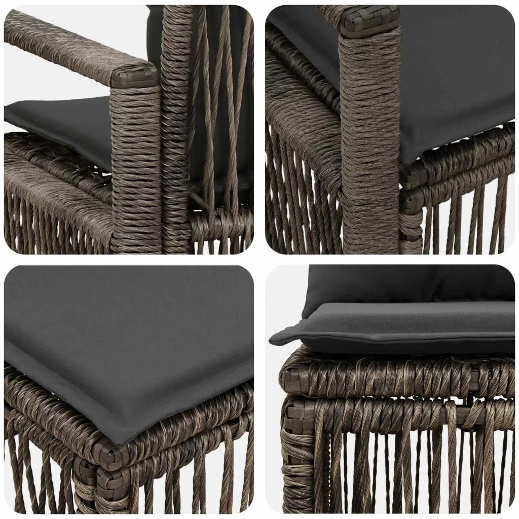 Set Divano da Giardino 12 pz Grigio polyrattan 3435917