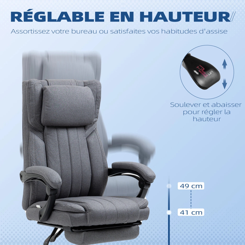Sedia da Ufficio Girevole ¨C Xylo ¨C Schienale Regolabile, Altezza Regolabile, Grigio