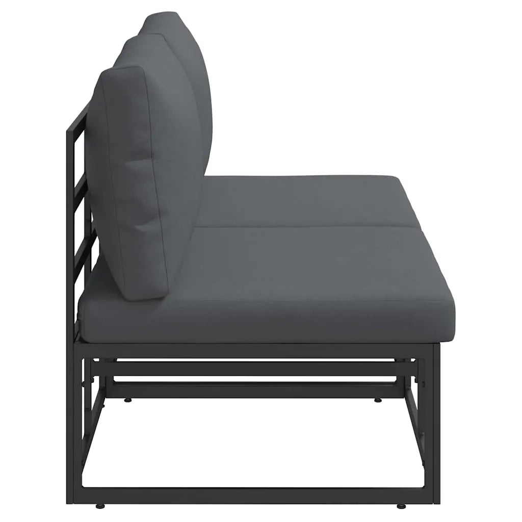 Mobili da Esterno 2 Pezzo Nero e antracite 70 x 71,5 x 71 cm 42008026