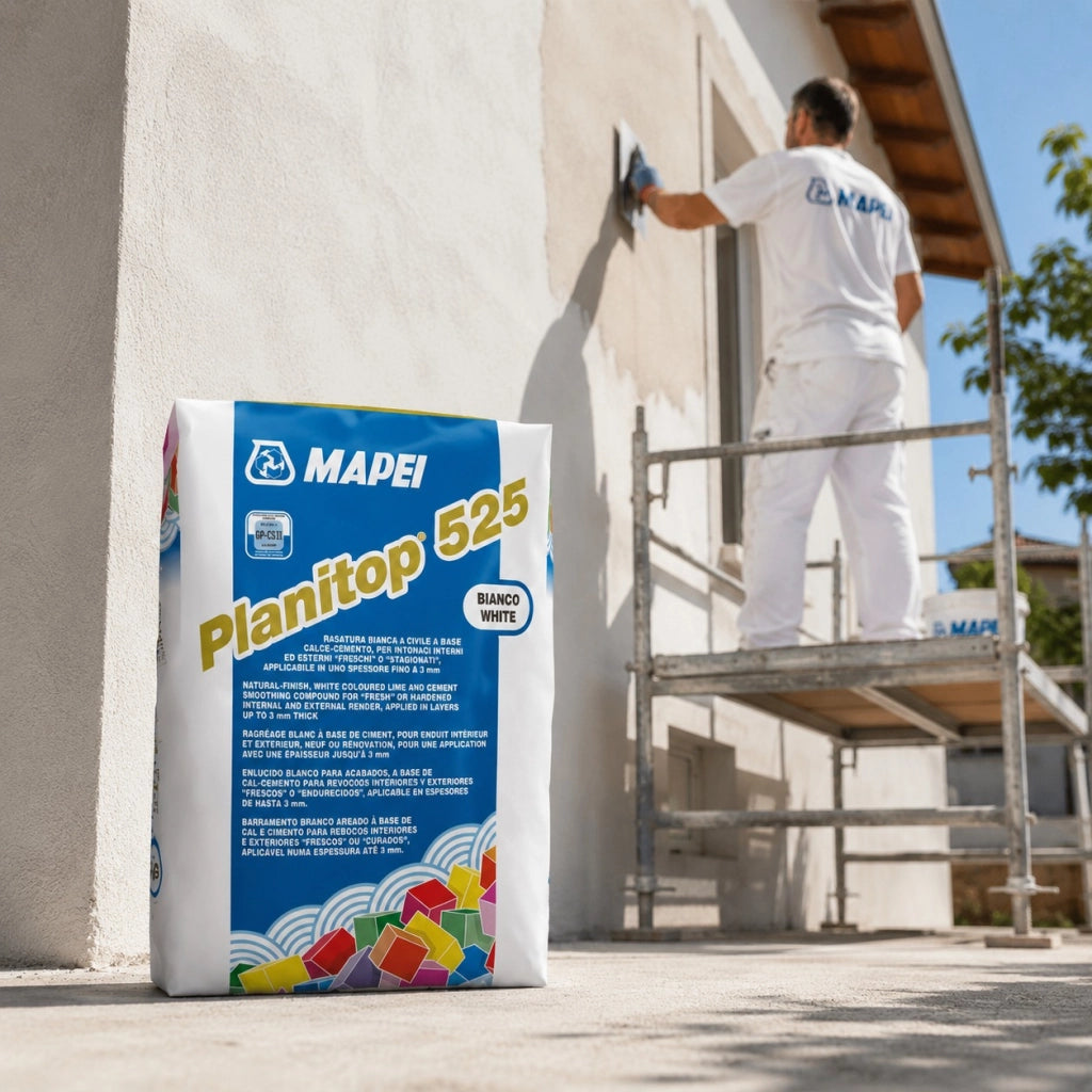 Mapei planitop 525 rasatura civile bianca per intonaci interni ed esterni 25 kg