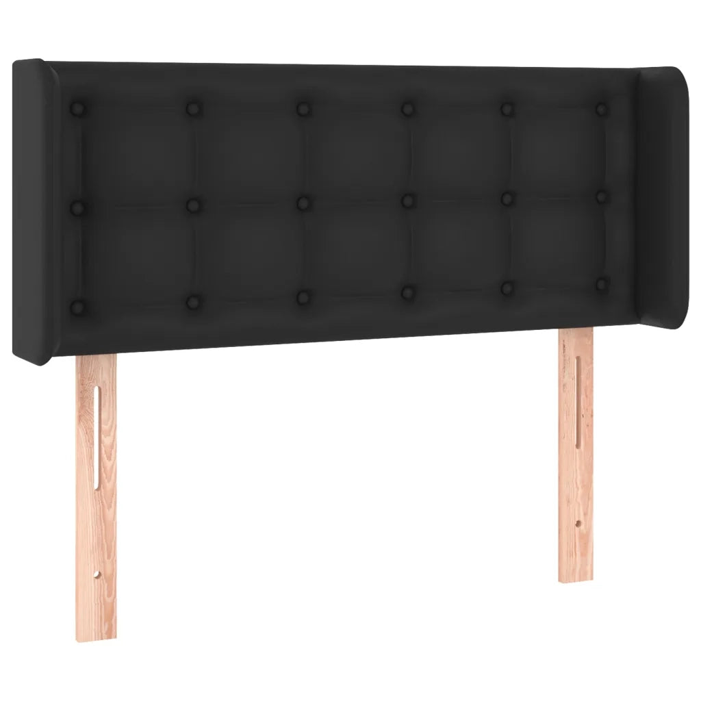Testiera ad Orecchio-Testata con Orecchie Nera 93x16x78/88 cm in Similpelle 389377