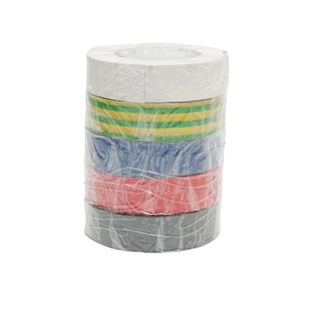 Set di 5 nastri isolanti multicolori 18mmx20m PVC Breckner Germany