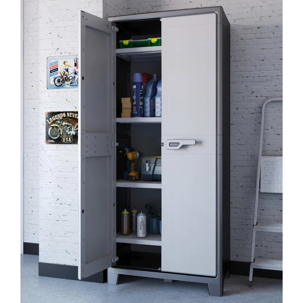 Armadio 4 Ripiani 80x44x182 cm Keter Titan Alto XL Grigio
