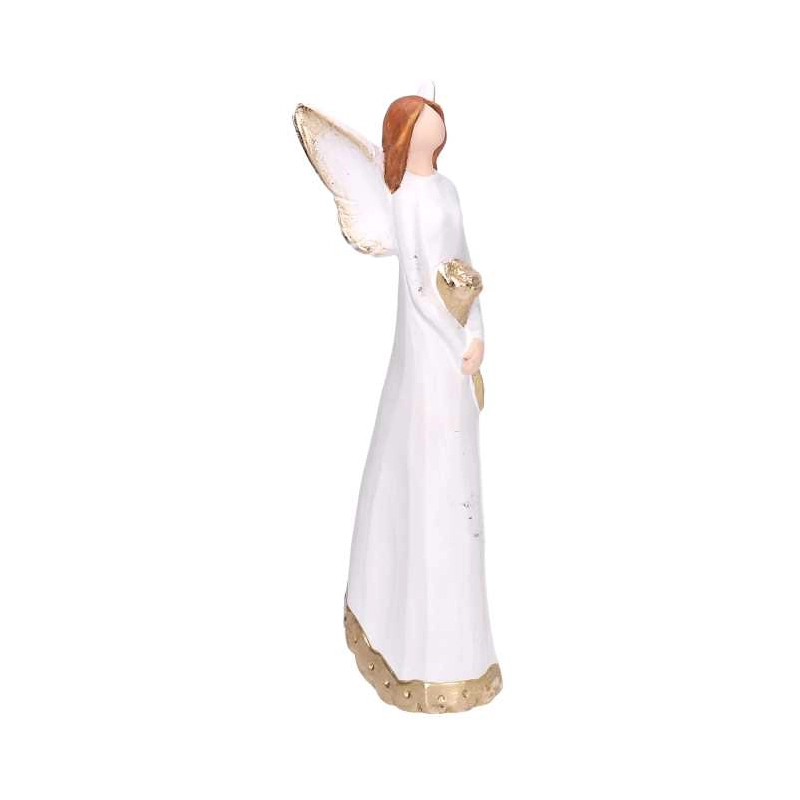 Angelo ceramica bianco e oro cm 14x8h40