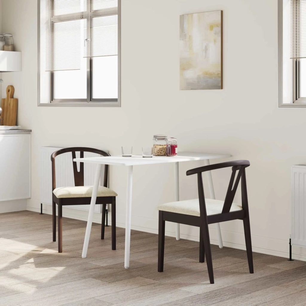 Sedia da pranzo 2 pz | Sedie da cucina Marrone chiaro e chiaro
