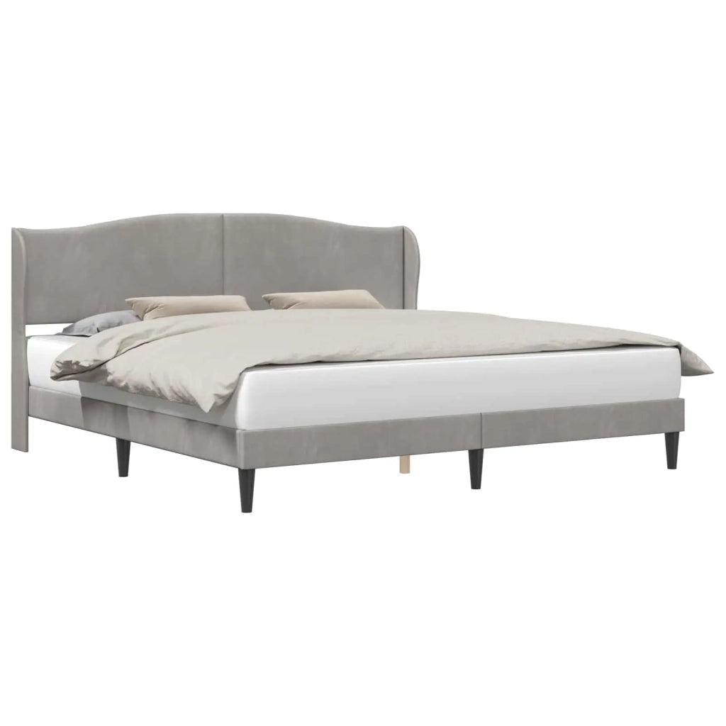 Struttura del letto Grigio Chiaro 180 x 200 cm Velluto 42027935