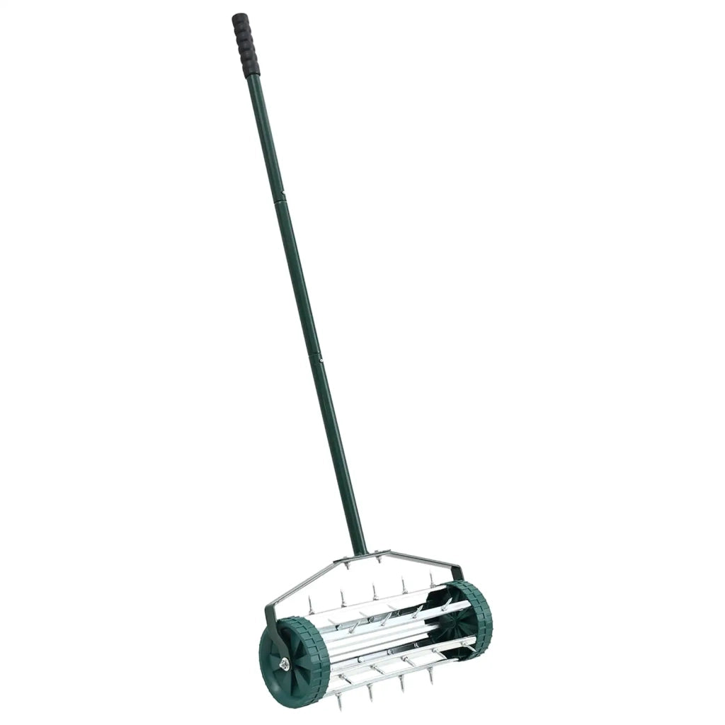 Rullo per Prato da Tirare con Pinze Aeratore Verde Acciaio 42032344